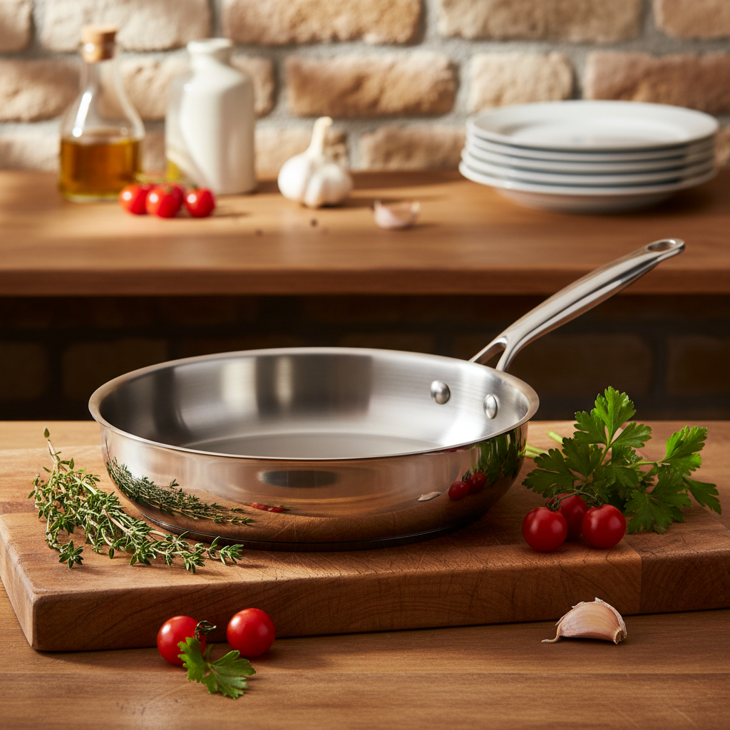 Poêle inox 28cm lifestyle cuisine française