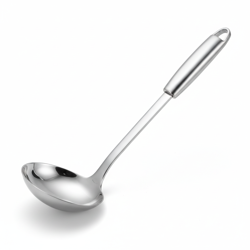 Louche Inox Professionnelle fond blanc