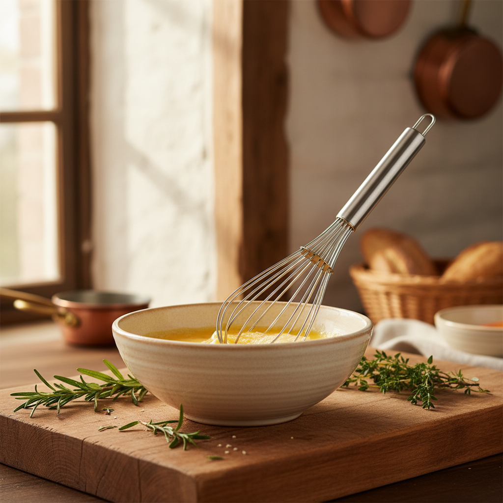 Fouet Inox Professionnel lifestyle cuisine bois