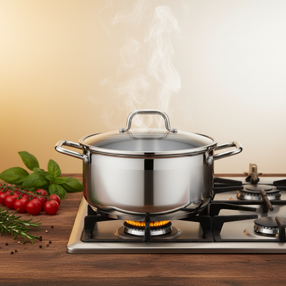 Casserole Inox 24cm Induction - ambiance cuisine chaleureuse