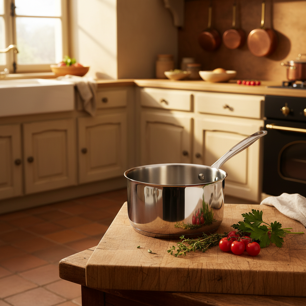 Casserole inox professionnelle 26cm lifestyle cuisine française