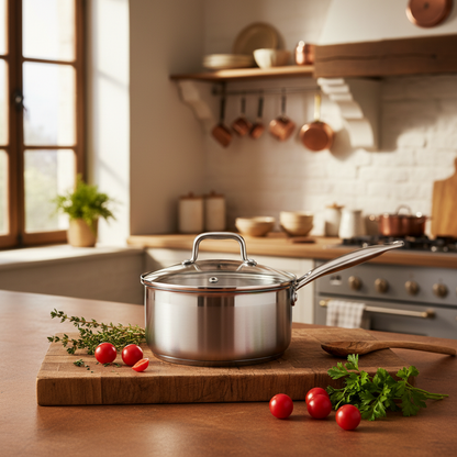 Casserole inox 16cm induction lifestyle chaleureux cuisine française