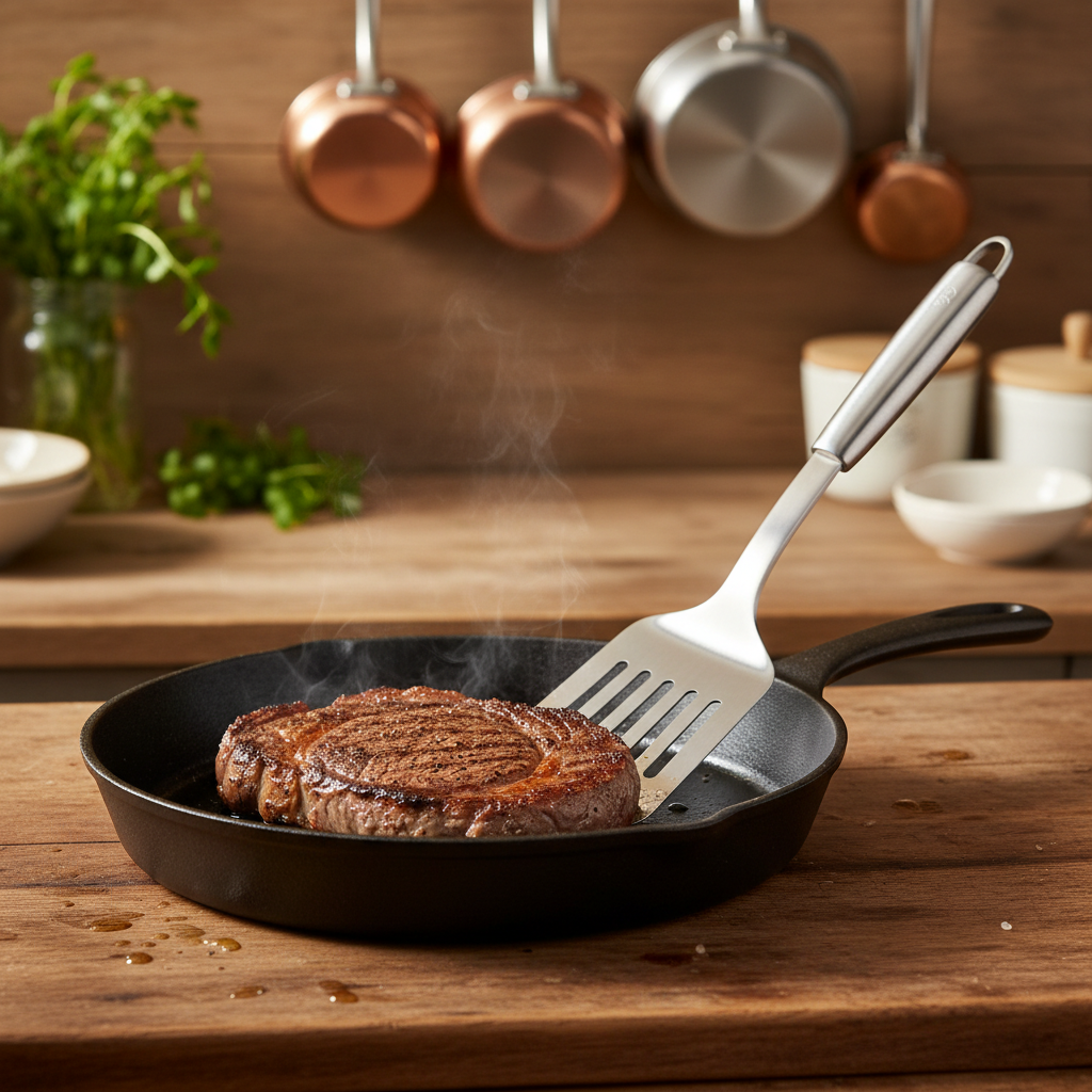 Spatule inox 304 professionnelle lifestyle cuisine