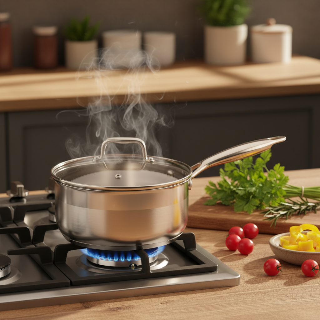 Casserole Inox 20cm Induction - ambiance cuisine chaleureuse