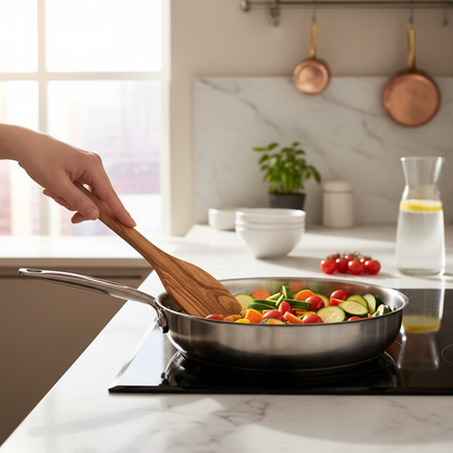 Spatule bois naturel 30cm lifestyle cuisine
